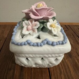 Pastel Floral Ceramic Box
